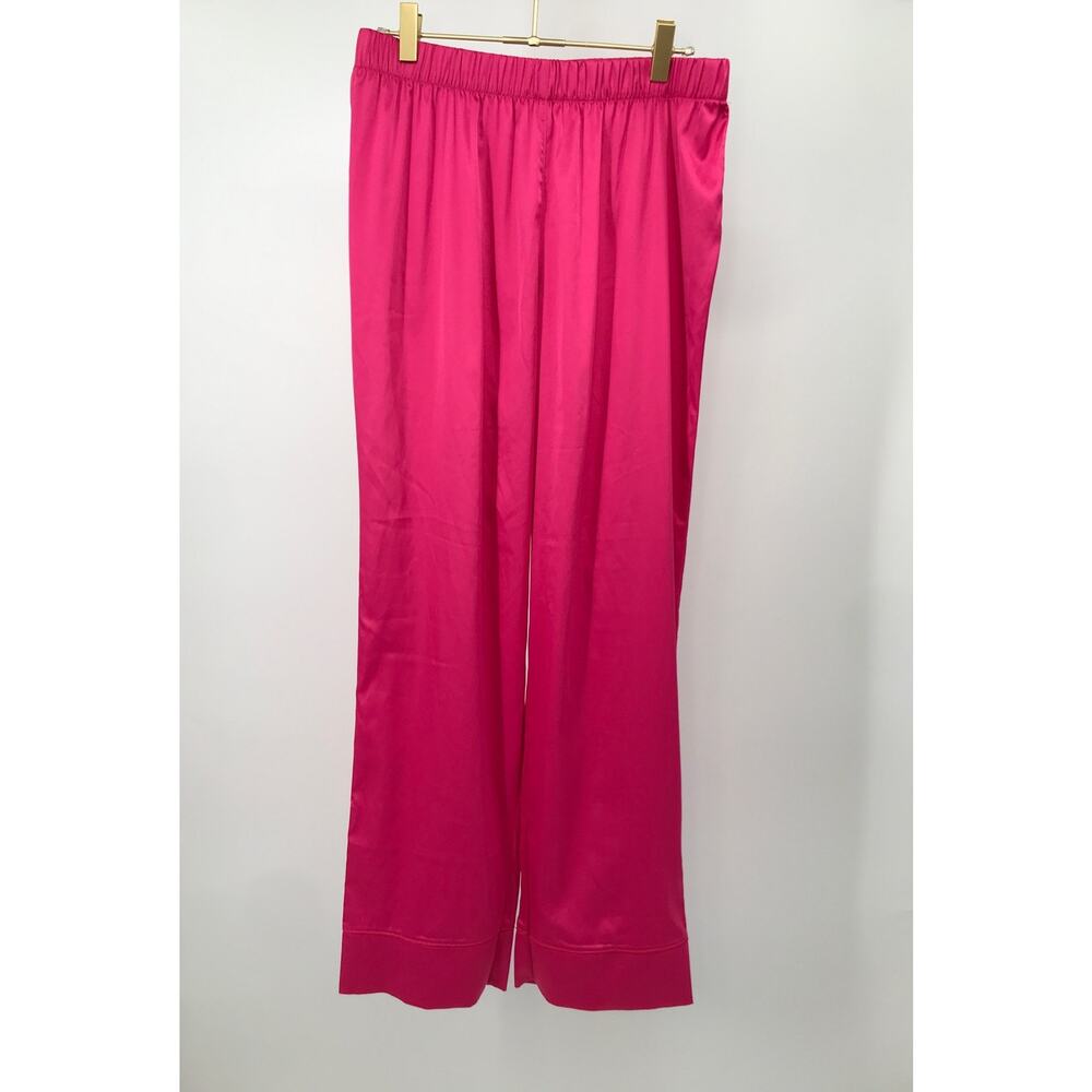 Chelsea Peers Hot Pink Satin Pajama Pants Size S Lounge